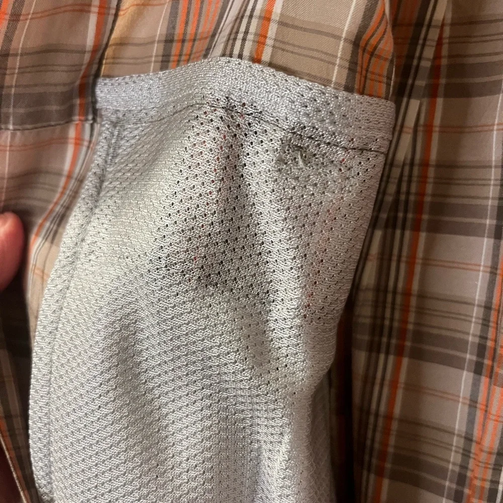 The North Face Men's Casual Plaid Shirt -‎ Brown and White
